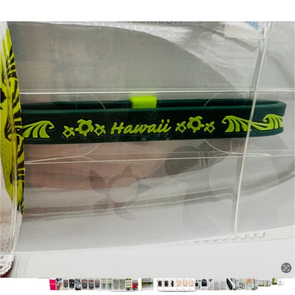 Phiten Limited Edition HAWAII Titanium Turtle Honu Bracelet Green Men Women NWT - Picture 5 of 5